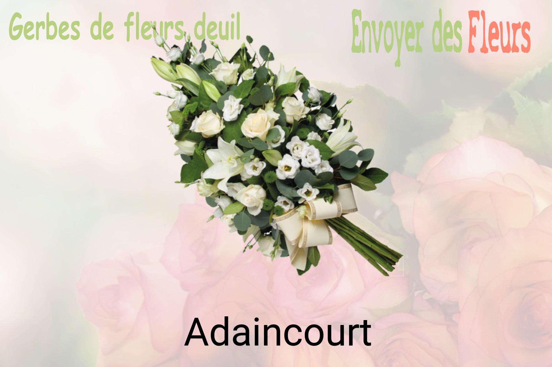 Gerbe de fleurs de deuil livrée à Adaincourt